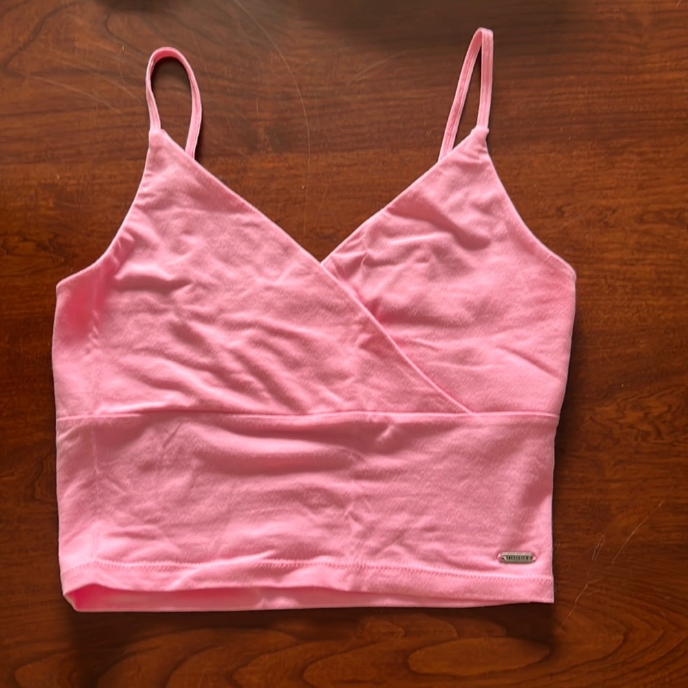 Hot pink Hollister cropped tank top